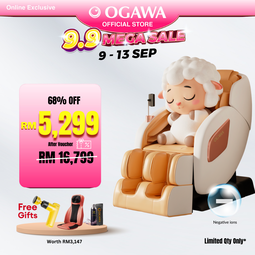 [Apply Code: 2GT20] Ogawa Retreax Ionic Contemporary Massage Chair Free Smart Eye + Buzzy + Turborevive Massage Gun + 3in1 Leather Kit [Free Shipping WM]*